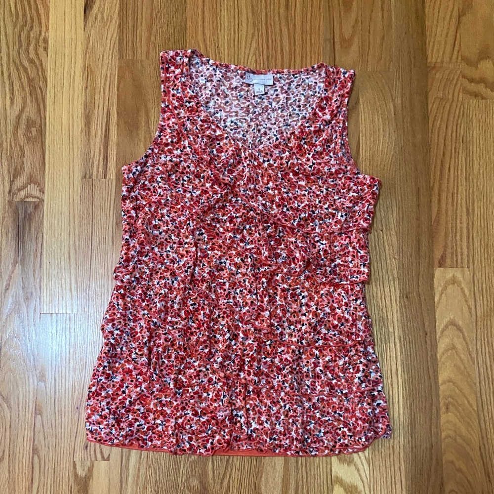 Ruffle front top, small